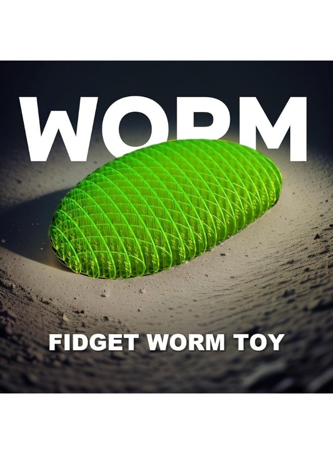 Fidget Worm Toy, Funny Pocket Fidget Toy, Resistance Fidget Toys Sensory Stress Anxiety Relief Toys(3.15 inch)