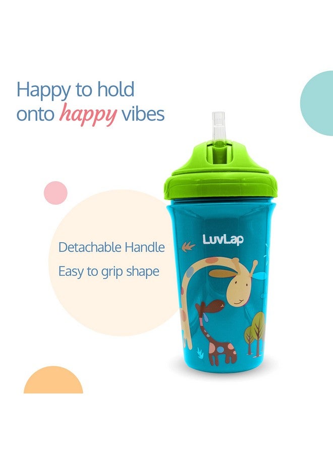 Tiny Giffy Sippy Cup, Silicone Straw, Bpa Free, 300 Ml 18M+ (Green)