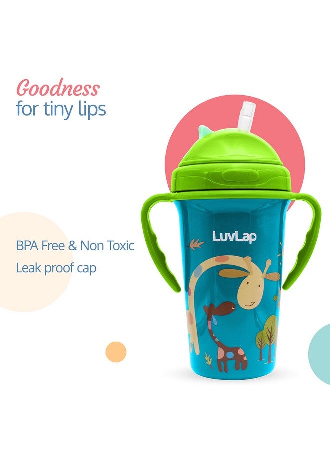 Tiny Giffy Sippy Cup, Silicone Straw, Bpa Free, 300 Ml 18M+ (Green)