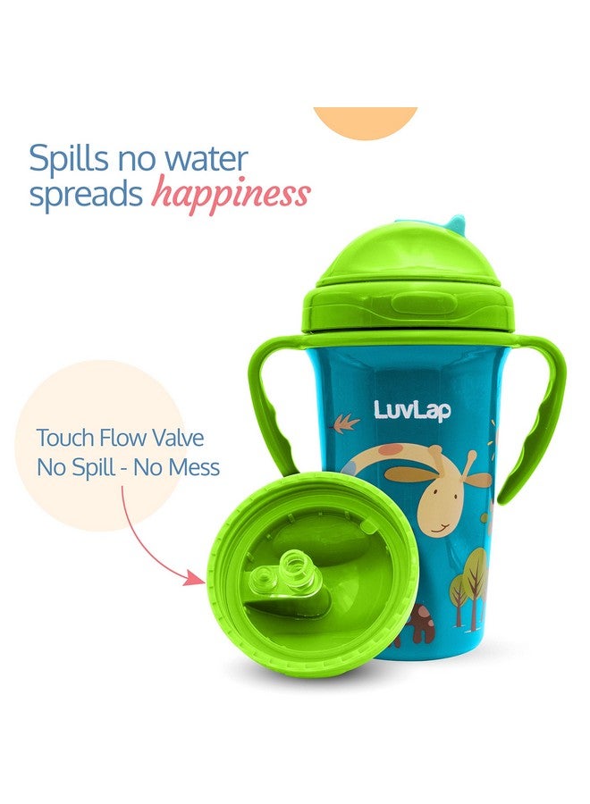 Tiny Giffy Sippy Cup, Silicone Straw, Bpa Free, 300 Ml 18M+ (Green)