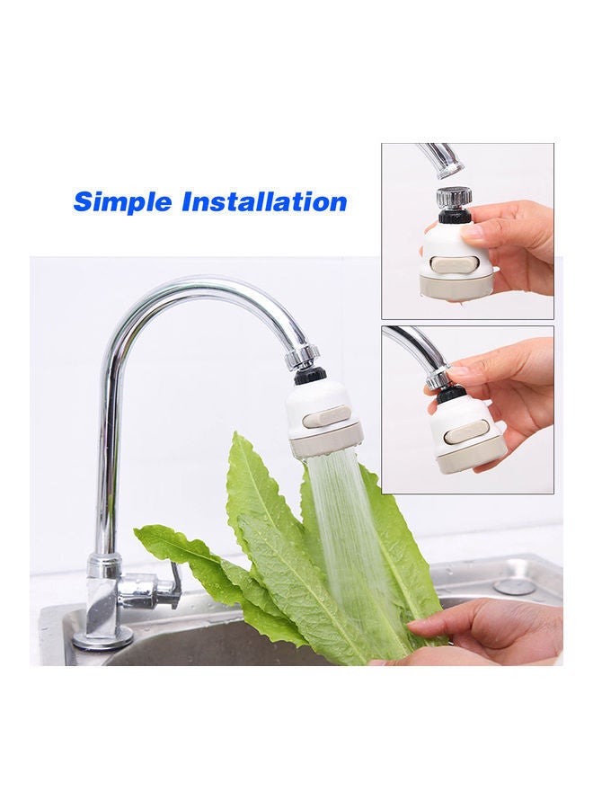 360° Rotatable Faucet Aerator Water Saving Kitchen Tap White
