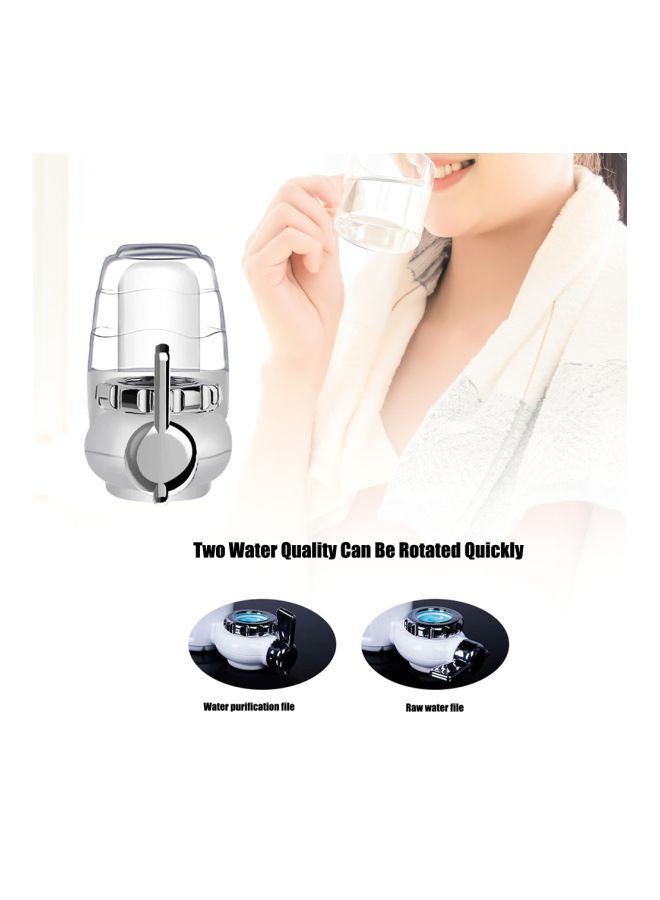 Plastic Faucet Water Filter White/Blue/Silver 15x11x5.5mm