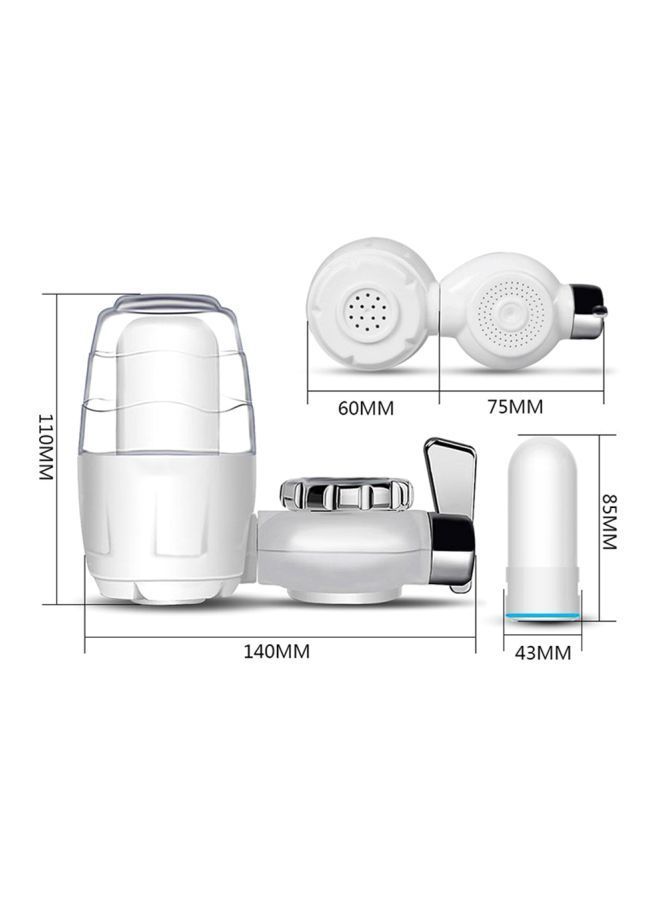 Plastic Faucet Water Filter White/Blue/Silver 15x11x5.5mm