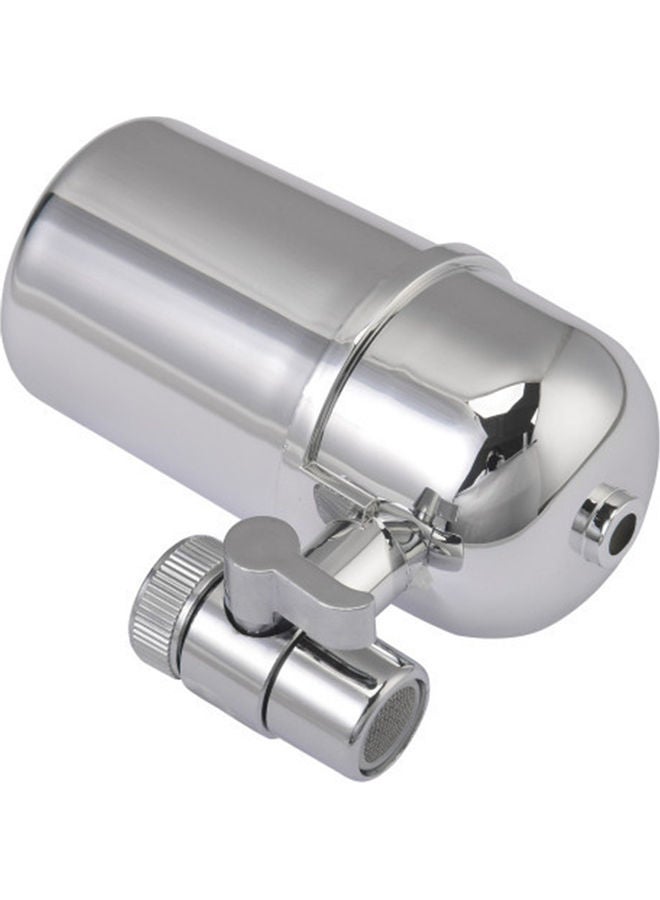 Faucet Water Filter With Ceramic Cartridge Silver 13.5x7x12cm
