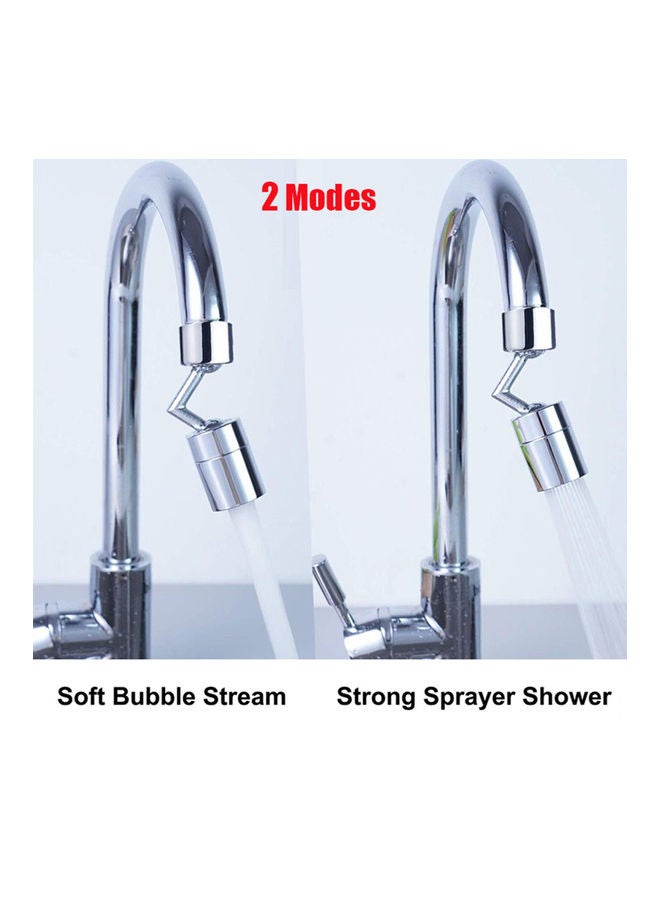 Multiple Angle Rotation Faucet Outer Adapter Silver