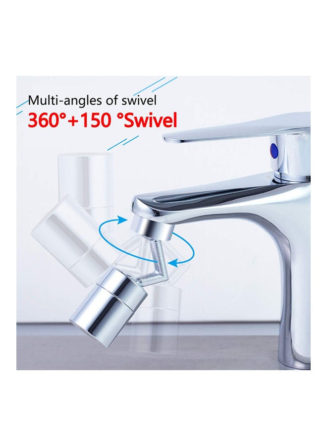 Multiple Angle Rotation Faucet Outer Adapter Silver