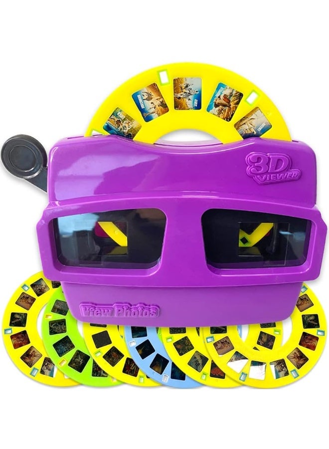 ArtCreativity 3D Viewer Toy Viewfinder with 6 Reels  View Masters for Kids  84 HD Images 3D Reel Viewer with Baseball Flowers Space Dinosaurs  Animals Slides  Slide Viewer in Vibrant Colors