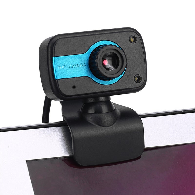 480P 30  FPS Portable HD Webcam Black