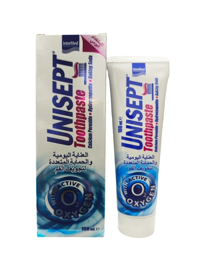 Unisept Toothpaste – Calcium Peroxide, Hydroxyapatite, and Baking Soda – 100ML Daily Care & Multiple Protection