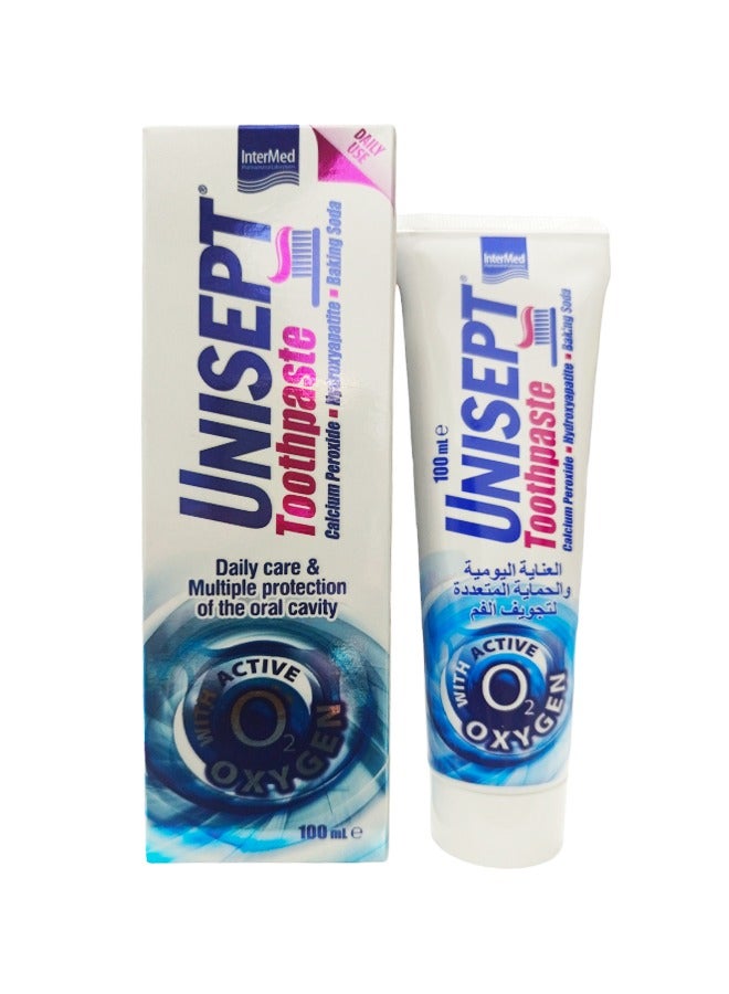 Unisept Toothpaste – Calcium Peroxide, Hydroxyapatite, and Baking Soda – 100ML Daily Care & Multiple Protection