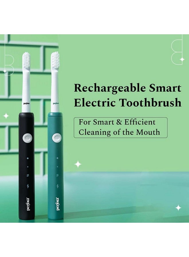 Rechargeable Electric Toothbrush 1 Brush Head 30,000 Vibrations Super Soft Bristles 3 Modes 1 Year Warranty Electric Brush,Electric Toothbrush For Men,Women&Kids Tuxedo Black,1 Count