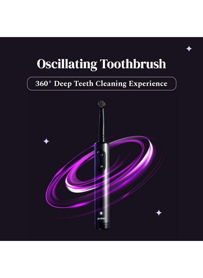 Pro+ Oscillating Electric Toothbrush | 2 Years Warranty | Electric Toothbrush Rechargeable, Electric Brush, Toothbrush Electric Adult, 8800 Rpm, 1 Mode, 2 Min Auto Timer (Limitless Black)