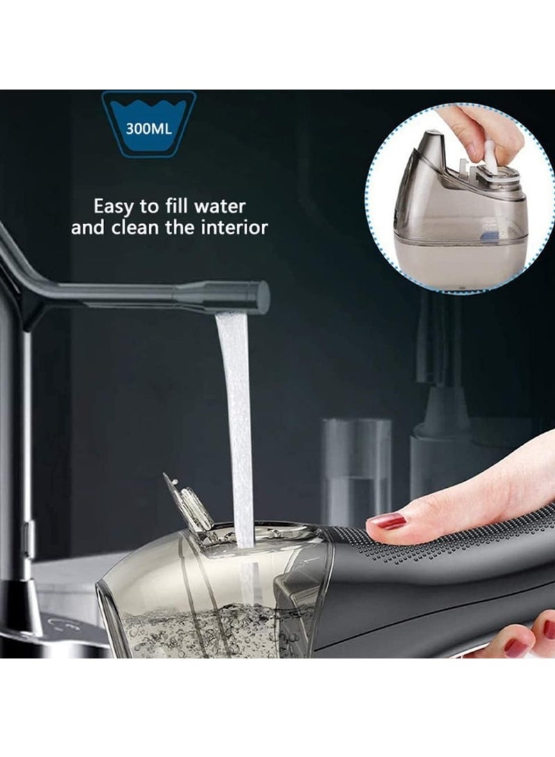 Cordless Water Flosser 300ml Tank Electric Dental Oral Irrigator Teeth Cleaner for Teeth Cleaning 5 Modes Dental Oral Irrigator Portable and Rechargeable IPX7 Waterproof Water Flossing