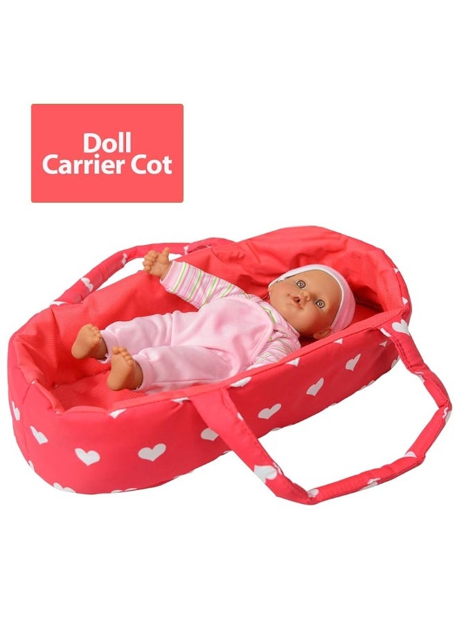 Baby Doll Stroller Play Set, 3-in-1 Babydoll Stroller with Removable Bassinet Baby Carriage for Dolls Toy Doll Stroller for Toddlers 3-4 Years,