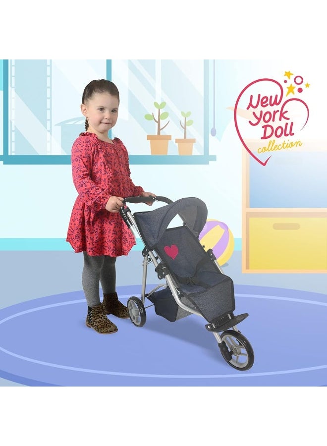 Baby Doll Stroller for Dolls | Play Toy Doll Stroller for Toddlers 3 Year Old Girls Gift | Push Pram Baby Stroller for Dolls, Babydoll Stroller Jogger Baby Carriage for Dolls