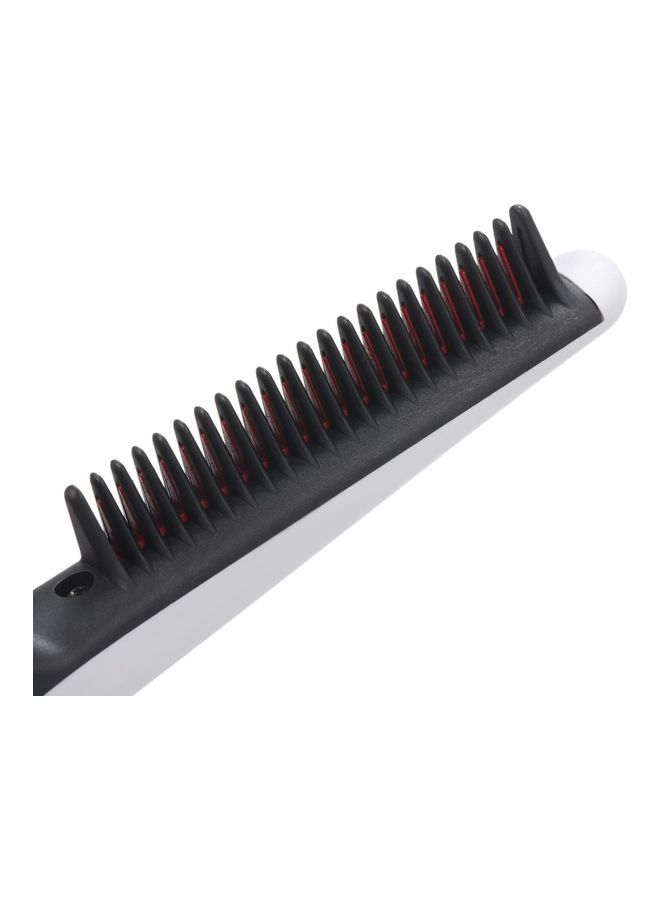 Multifunctional Hair Straightener Comb White/Black