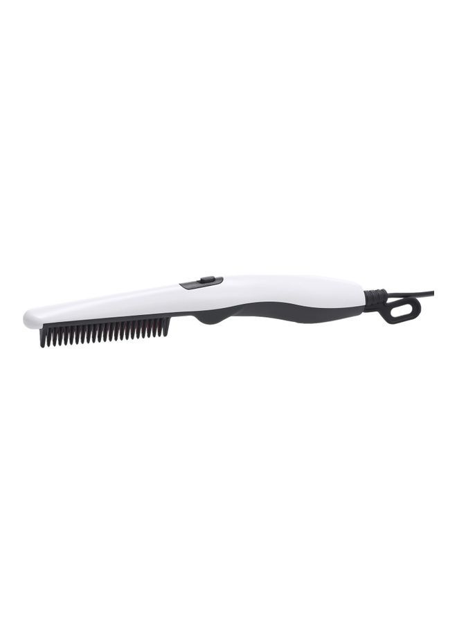 Multifunctional Hair Straightener Comb White/Black