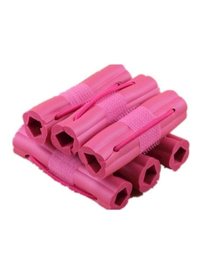 6-Piece Foam Sponge Hair Roller Set Pink