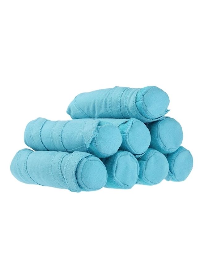 8-Piece Hair Curler Memory Foam Set Blue