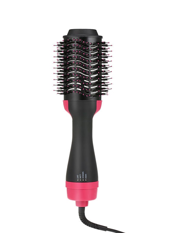 Multi-Functional Hair Dryer And Volumizer Roller Comb Pink/Black