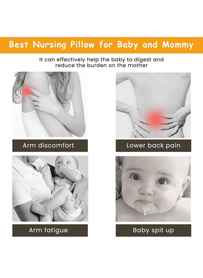 Baby Feeding Pillow For Breastfeeding, Nursing Pillow With Infant Support Cushion, Multi-Purpose Nursing Pad With Removable Neck Belt For Mom Baby Skin Friendly, Fabric, Polyester;Cotton