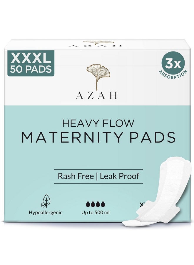 Maternity Pads After Delivery For Women (Box Of 50) Ultra-Absorbent Xxxl Pads For Women | Maternity Pads Made For Heavy Flow, Postpartum Flow & Overnight Flow | Without Disposable Bags