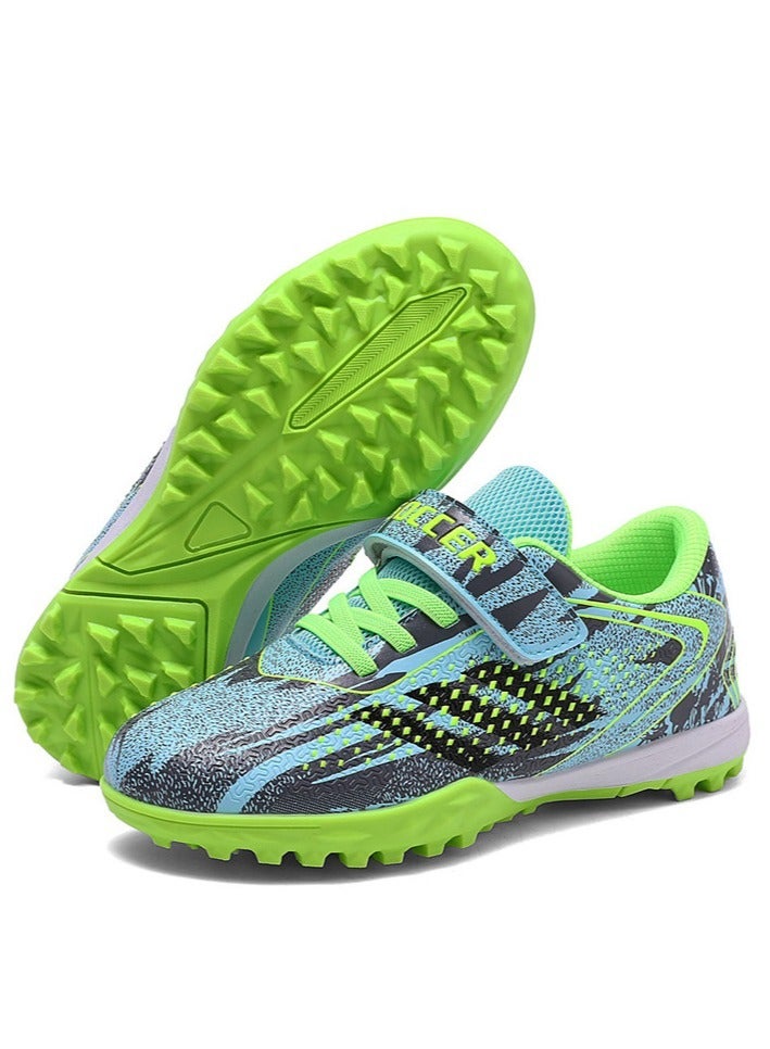 Velcro Football Shoes For Running Tracks And Lawns, Training Shoes For Feenage Foys And Firls With Broken Nails, Low-Top Breathable Sports Shoes