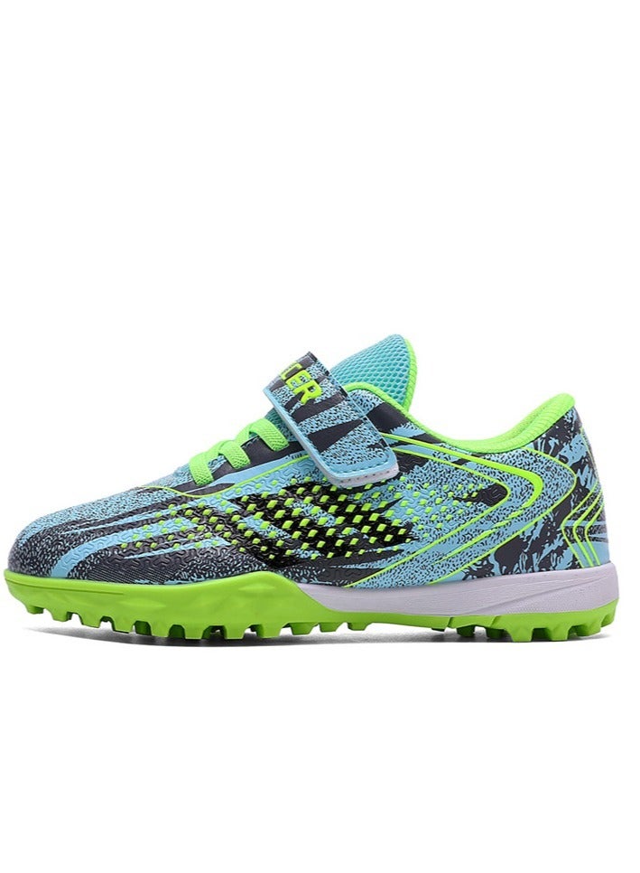 Velcro Football Shoes For Running Tracks And Lawns, Training Shoes For Feenage Foys And Firls With Broken Nails, Low-Top Breathable Sports Shoes