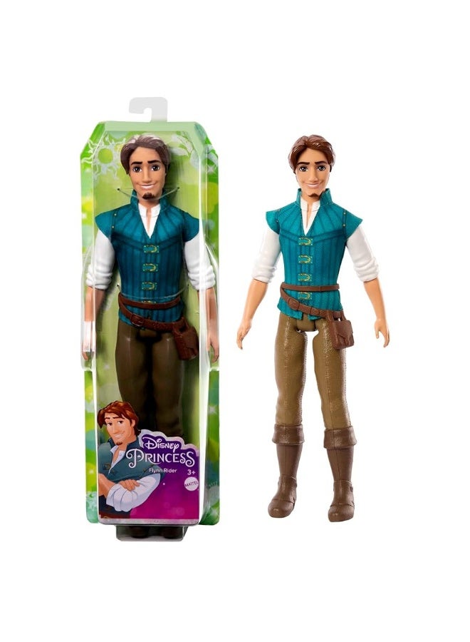 Mattel Disney Princess Toys, Flynn Rider Fashion Doll in Signature Outfit Inspired by the Disney Movie Tangled, Posable Character