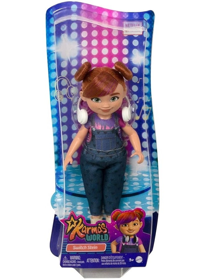 Mattel Karmas World Switch Stein Doll with Headphones Accessory Red Hair  Blue Eyes