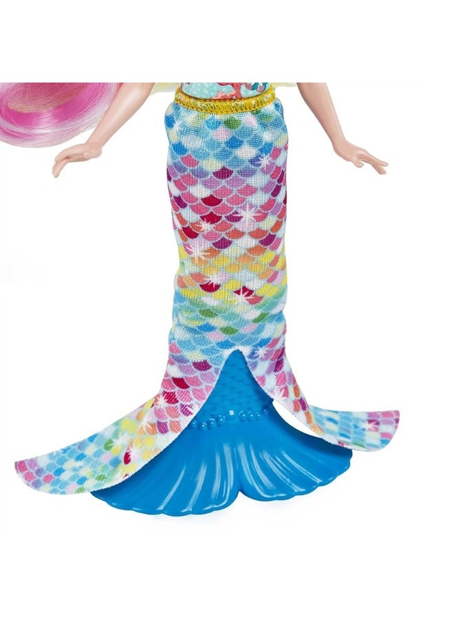Enchantimals Radia Rainbow Fish Doll (6-in) & Flo Animal Friend Figure from Ocean Kingdom Collection, Small Doll with Removable Skirt and Accessories, Great Gift for 3 to 8 Year Old Kids