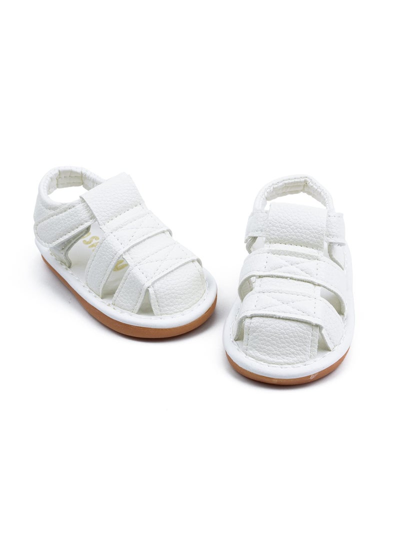 Baby Boys Girls Squeaky Sandals Non-Slip Soft Rubber Sole Closed Toe Infant Summer Outdoor Shoes Toddler First Walkers