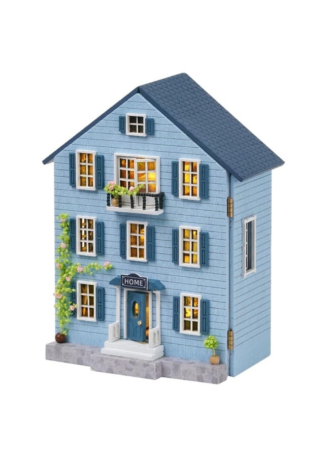 Kisoy Romantic and Cute Dollhouse Miniature DIY House Kit Creative Room Perfect DIY Gift for Friends, Lovers and Families (Molan House)