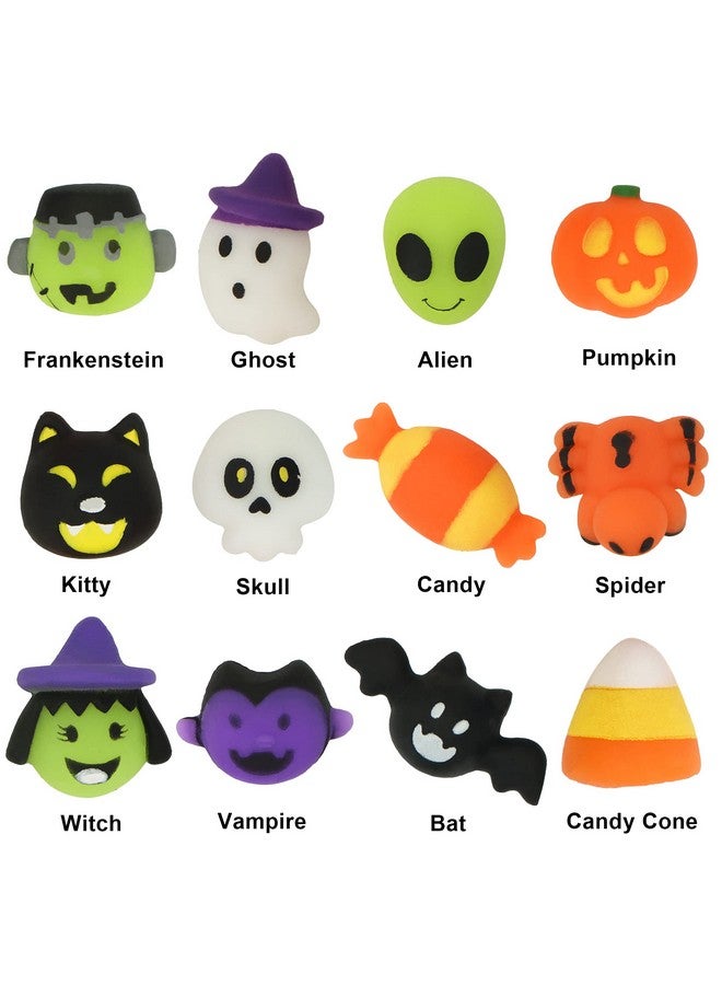 36 Pcs Halloween Mochi Squishy Toy In Blind Bags With 12 Halloween Characters For Stress Relief, Halloween Mystery Toy Surprise Bag For Kids Halloween Party Favors, Halloween Goodie Fillers