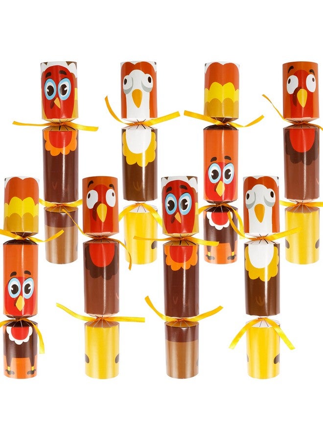 8 Pack Thanksgiving Party Favor,Turkey Style Thanksgiving Cracker,Party Games For Fall Holiday, No Snap Party Table Favor Set With Joke Dice & Gifts,Thanksgiving Holiday Cracker For Kids Adults