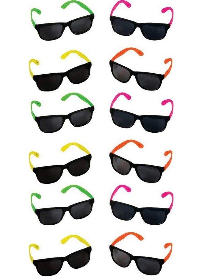 Assorted Neon Sunglasses, Pack Of 12