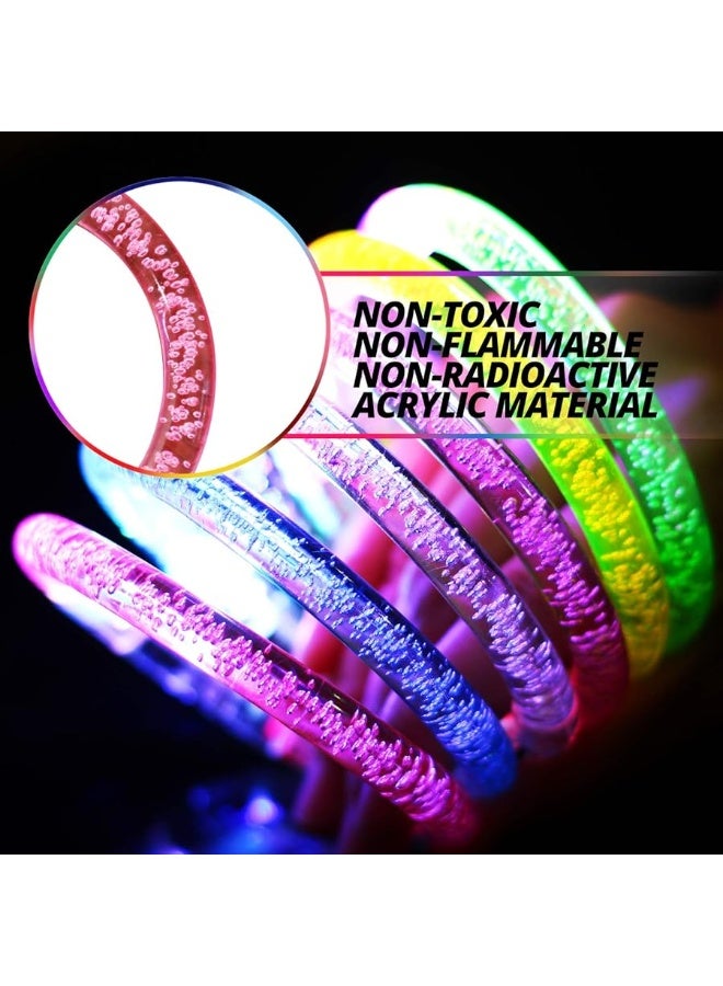 Novelty Place 12Pcs LED Bracelets Set  Party Supplies Favors Light Up Toys Supplies for Thanksgiving Christmas Birthday  Glow Accessory for Kids and Adults  6 Color
