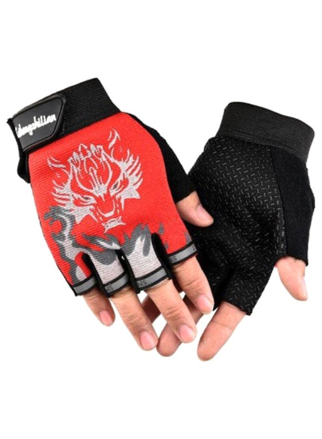 2-Piece Semi Fingers Training Gloves One Size