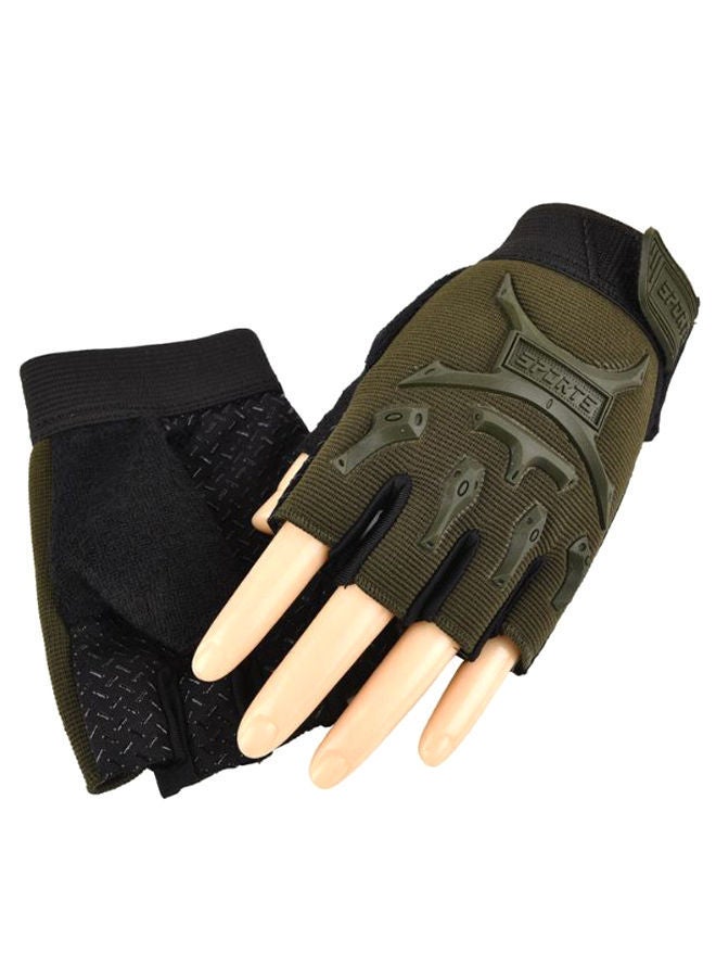 2-Piece Semi Fingers Training Gloves One Size