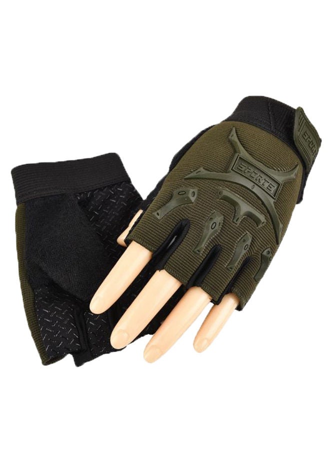 2-Piece Semi Fingers Training Gloves One Size