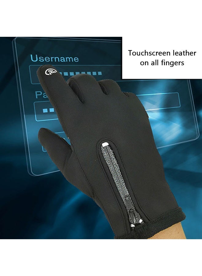 Winter Thermal Waterproof And Windproof Touched Screen Zipper Sports Gloves 20.0x15.0x7.0cm