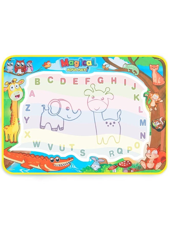 Obuby Water Drawing Mat Kids Doodle Mats Coloring Writing Board No Mess Toy for Kid Toddler Animal Educational Painting Pad Toys for Age 3 4 5 6 7 8 9 10 11 12 Girls Boys Toddlers Gift 40 x 28 Inches