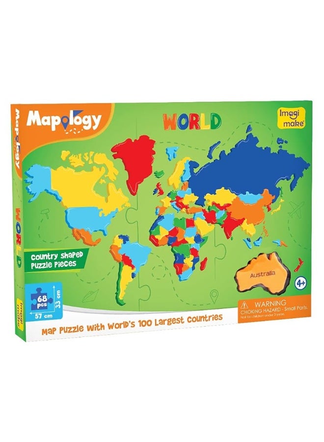 Imagimake Mapology World Map Puzzle | Educational Toys for Kids 5-7 | Puzzles for Kids Ages 4-8 | Map of The World | 6 Year Old Boy Gifts & Girl Gifts