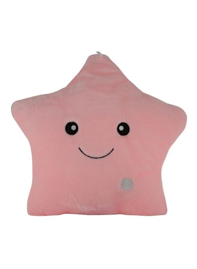 Luminous LED Plush Pillow Cotton Pink/Black