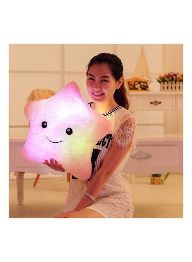 Luminous LED Plush Pillow Cotton Pink/Black