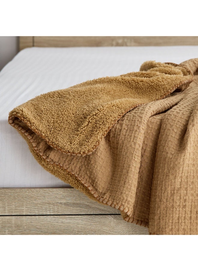 Serene Waffle Double Layer Twin Blanket 150 X 200 Cm