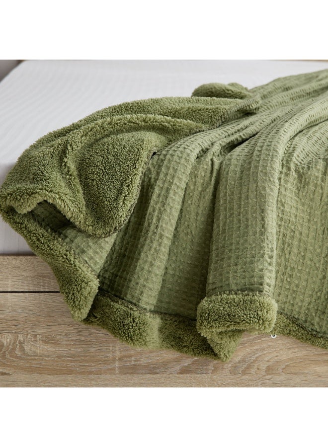 Serene Waffle Double Layer Twin Blanket 150 X 200 Cm