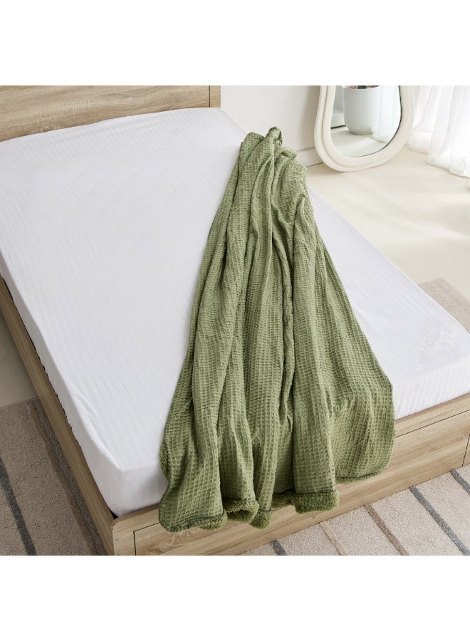 Serene Waffle Double Layer Twin Blanket 150 X 200 Cm