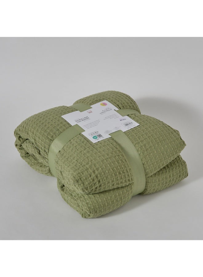 Serene Waffle Double Layer Twin Blanket 150 X 200 Cm