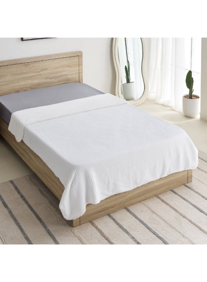 Serene Waffle Double Layer Twin Blanket 150 X 200 Cm